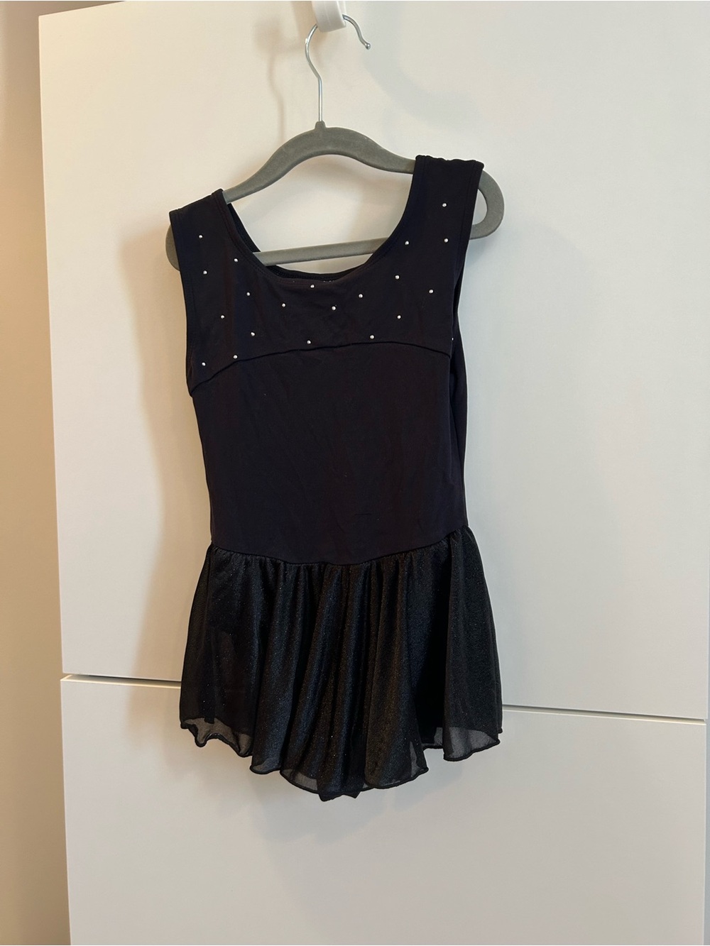 Black Dance Leotard Tutu Costume Dress Size 8/10